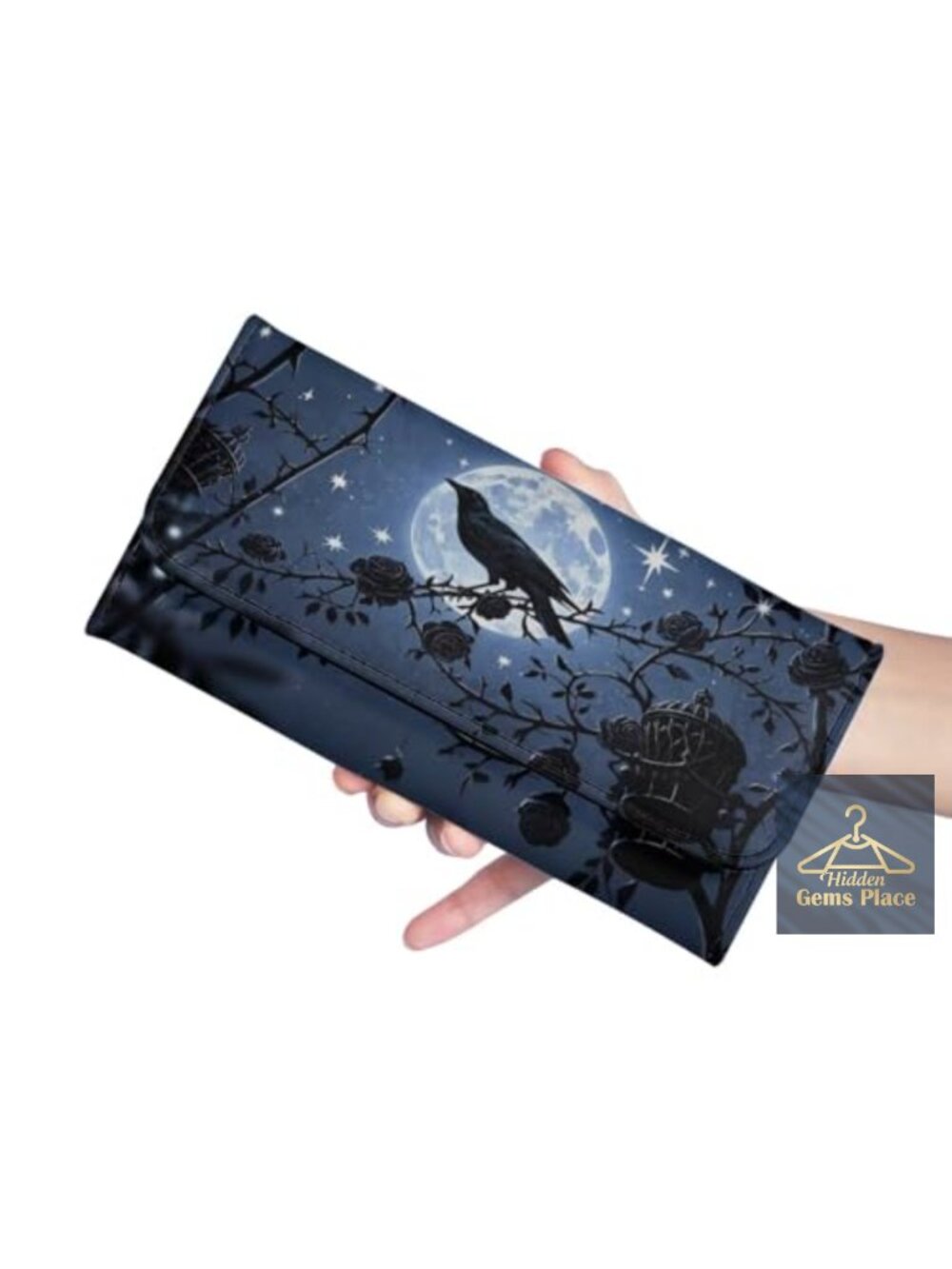 Tri-Fold Long Wallet with 19 Slots and Zipper Coin Pocket - Picture 4 of 5